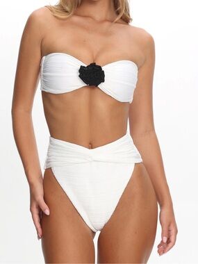 White High Waisted Bikini Bottoms